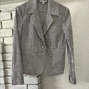 St. John Sport seersucker jacket
